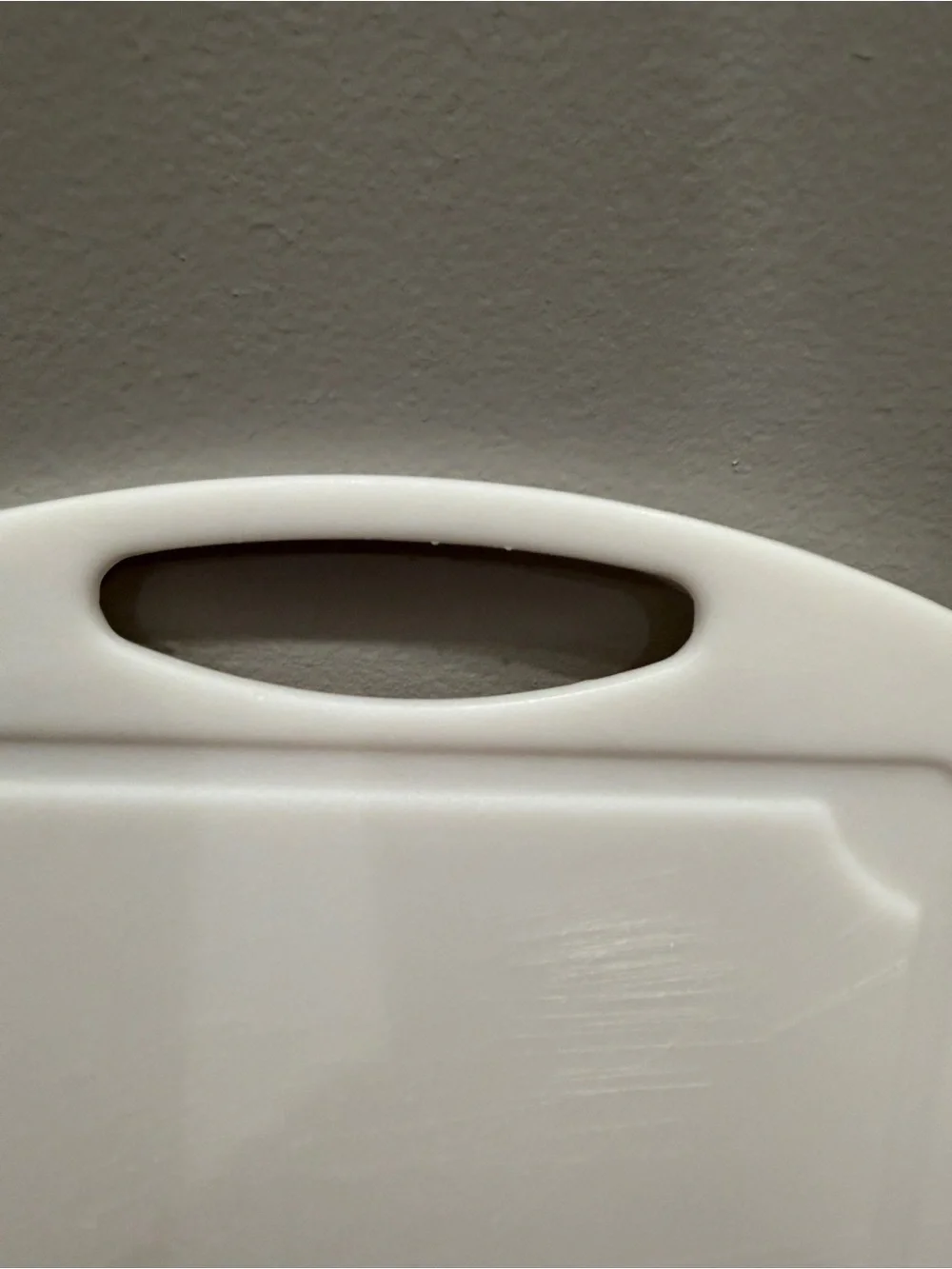 Cuisinart White Plastic Cutting Board with Handle Kitchen Tools